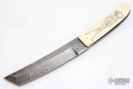 Twist Damascus Tanto - Double Nude Scrim