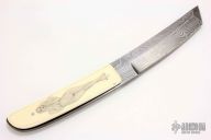 Twist Damascus Tanto - Double Nude Scrim