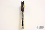 Damascus and Mammoth Ivory Cresent Linerlock