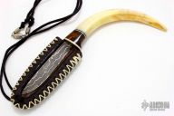 Damascus and Warthog Neck Knife