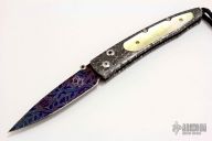B10 - Damascus and Gold Lip Pearl