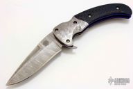 Mini Aftershock - Damascus and Carbon Fiber