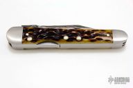 TB2005 Lockback Whittler - Antique Jigged Bone/Damascus