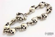 Sterling Silver Skull Bracelet
