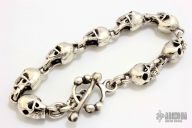 Sterling Silver Skull Bracelet