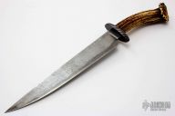 Damascus and Carved Stag Fighter