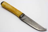 Damascus and Bone Fixed Blade