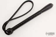 10" Black Leather Springloaded Blackjack w/ Strap