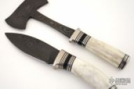 Damascus Hunter & Mini Hatchet Set
