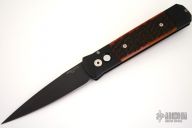 Godfather 962 - Black Handle / Jigged Bone Inlays / Black Plain Edge