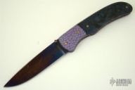 Damascus & Stained Burl Folder