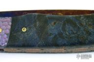 Damascus & Stained Burl Folder