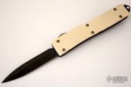 UTX-70 D/E Damascus / White Linen Micarta (10/2004)