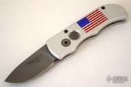 Runt - Silver Handle w/ Flag / Bead Blast Blade