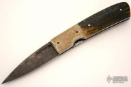 Damascus & Mastodon Ivory Folder