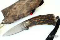 Damascus & Stag Friction Folder