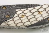 Damascus & Python Skin Folder