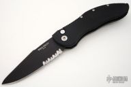 Doru 2016 - Black Handle w/ Tactical Grip / Black Blade / Serrated Edge