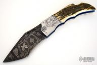 Damascus & Mammoth Ivory Folder