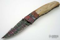 Damascus & Mammoth Ivory Folder