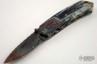 Damascus & Mammoth Tooth Folder