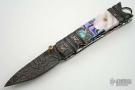 Damascus, Abalone & Pearl Folder