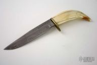 Small Damascus Fixed Blade