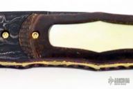 Damascus, Ebony & Pearl Folder