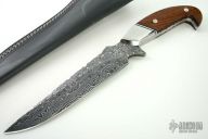 Damascus & Wood Fixed Blade