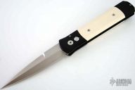 Godfather Tuxedo - Black Handle / Ivory Micarta Inlays / Satin Blade