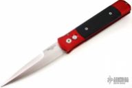 Godfather - Red Handle / Black G10 Inlays / Satin Blade