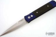 Godfather - Blue Handle / Black G10 Inlays / Satin Blade