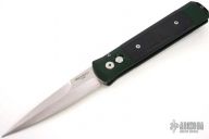 Godfather - Green Handle / Black G10 Inlays / Satin Blade