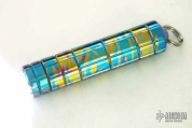 Killer AAA - Custom Ti Keychain Light (Blue/Gold Splash)