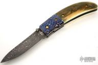 Damascus & Mammoth Ivory Folder