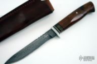 Damascus & Bocote Fixed Blade