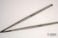 Titanium Chopsticks (Pair) - Silver - Green Trim