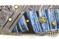 Damascus & Mammoth Tooth Lockback