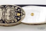 Engraved Damascus Folder