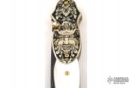 Engraved Damascus Folder