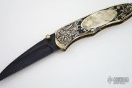 Engraved Damascus Folder