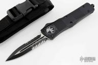 142-2t Combat Troodon D/E Black Tactical Partial Serrated