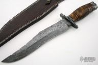 Damascus & Burl Wood Fighter