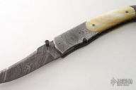 Damascus & Gold Lip Pearl Folder