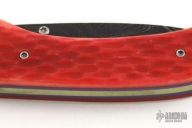 Damascus Linerlock Folder - Red