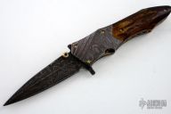 Damascus & Bone Flipper