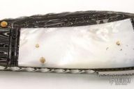 Damascus & Mother of Pearl Lockback