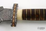 Damascus & Burl Wood Dagger