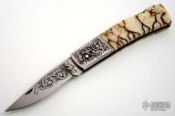 Engraved Tiger Coral Lockback