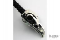 Silver Falcon Skull Key Ring